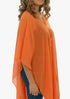 Women's Chiffon Kaftan Tunic - Joyful Orange "Fiji"